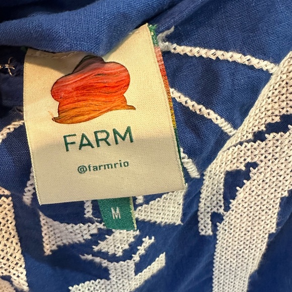 Farm Rio Blue and White Patterned Maxi Dress - Picture 6 of 6